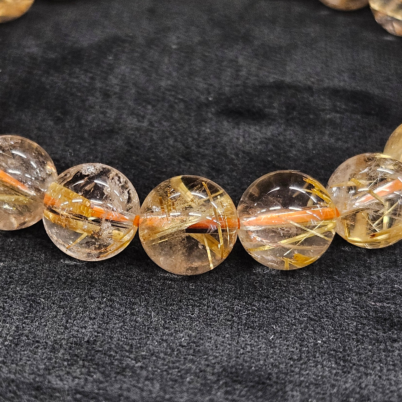 【高品質】【開運】ルチルクォーツ 10mm ブレスレット