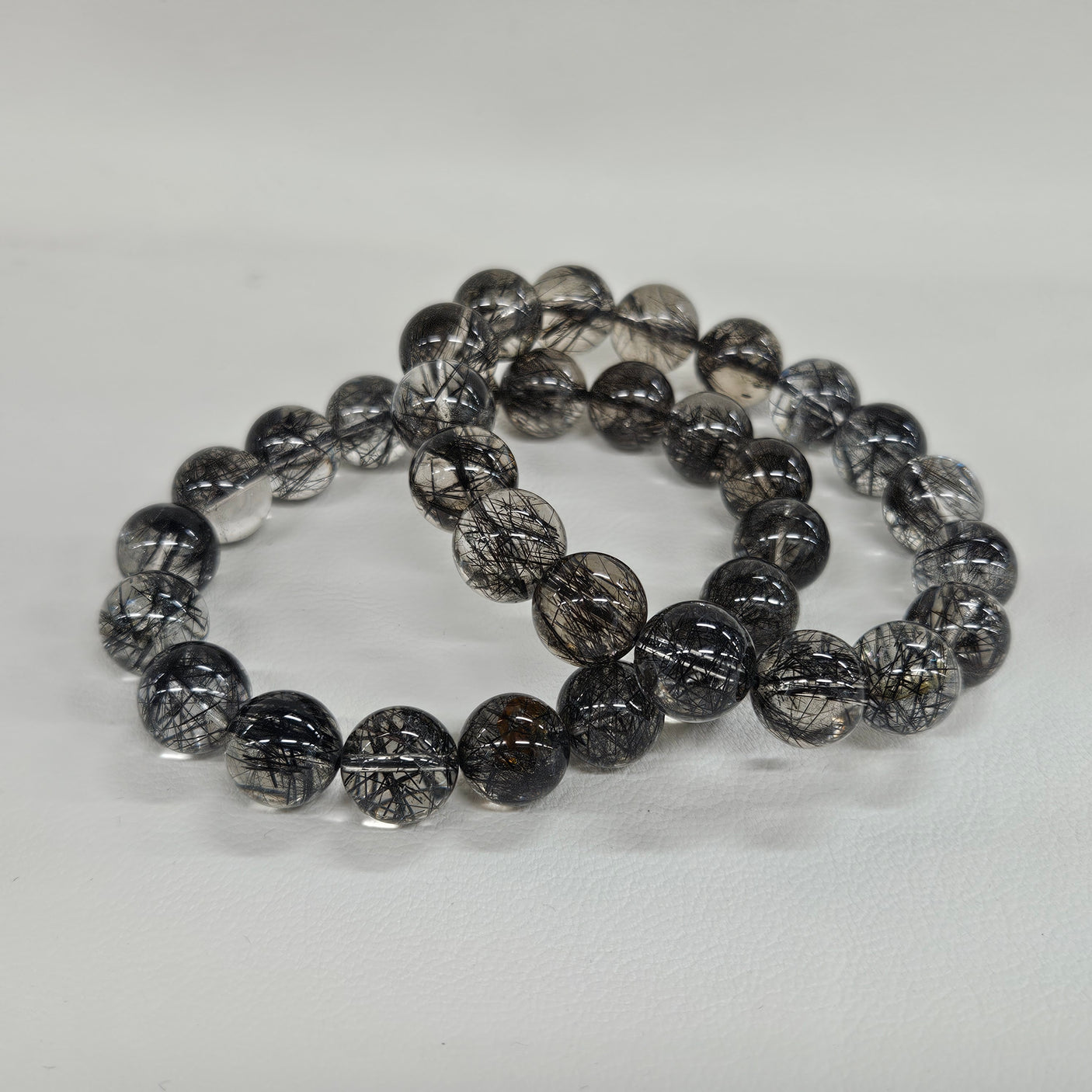 【高品質】ブラックルチルクォーツ 12mm ブレスレット