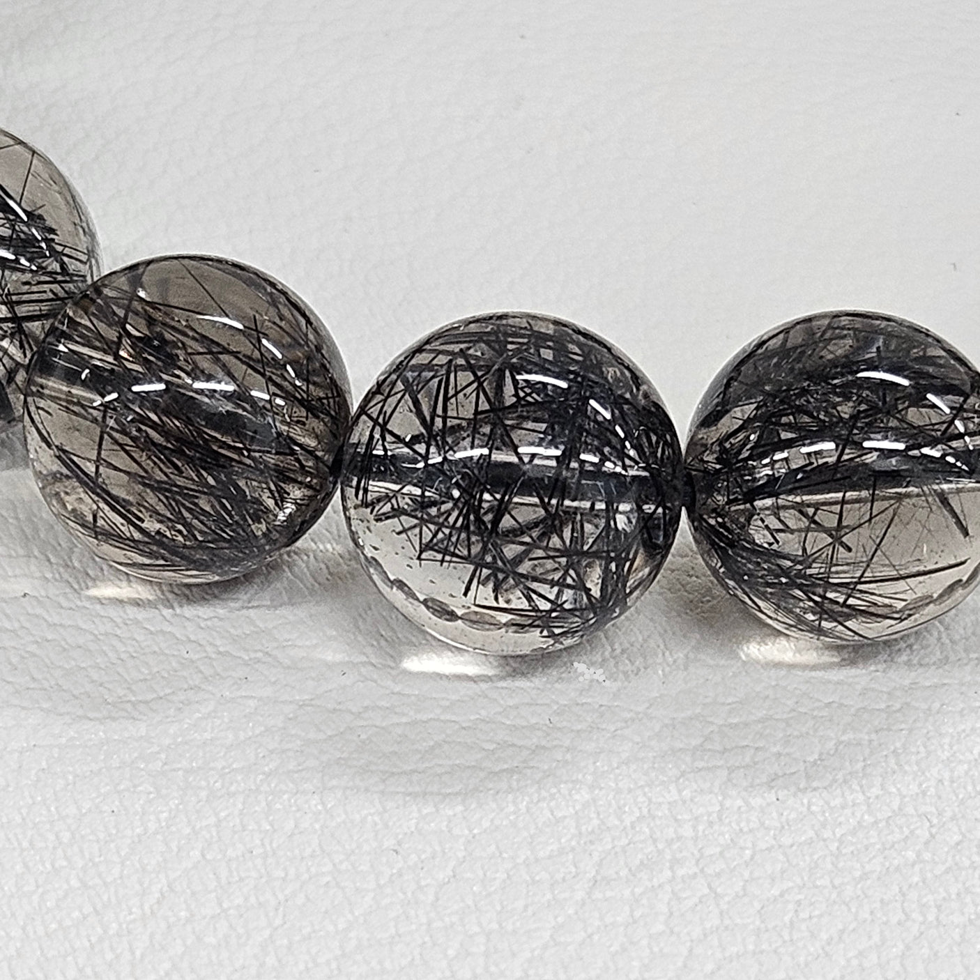 【高品質】ブラックルチルクォーツ 12mm ブレスレット