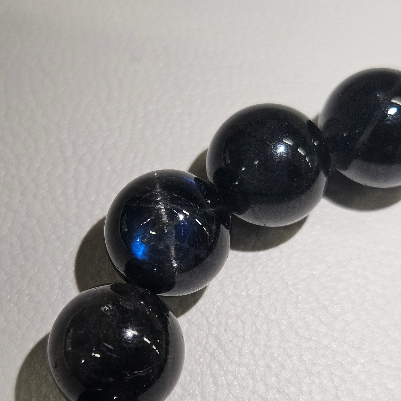 スターブラックラブラドライトブレスレット 約11mm 【会長秘蔵コレクション】<0066>
