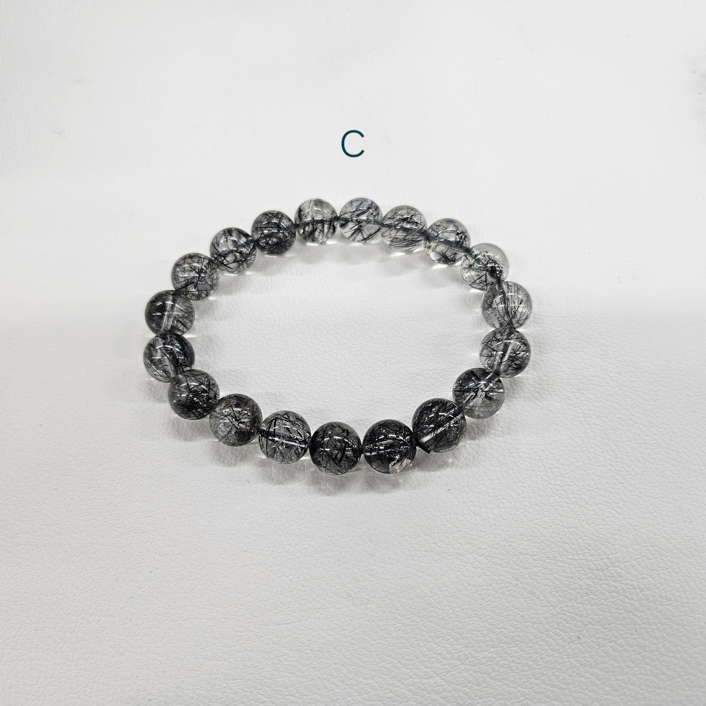 ブラックルチルブレスレット 内径約16-17cm ルース約9.6-11mm 【会長秘蔵コレクション】<0041>