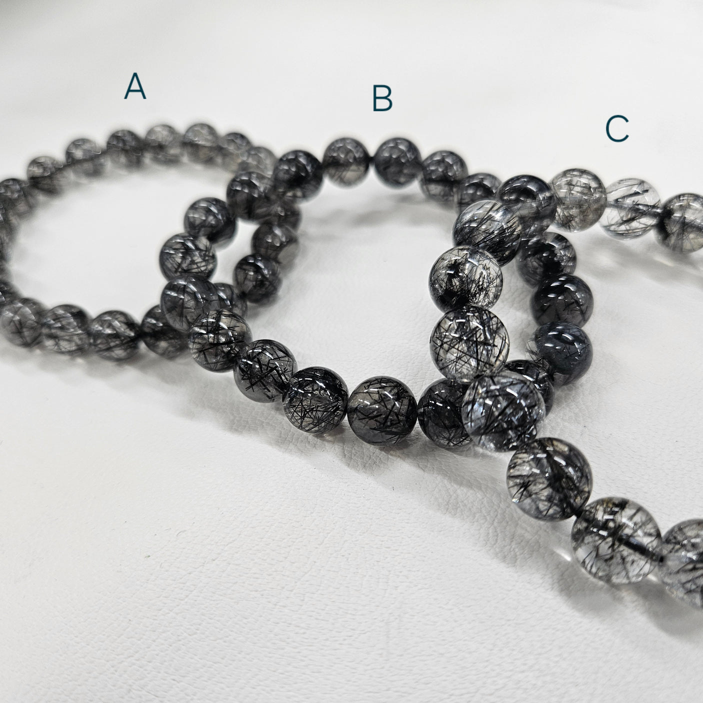 ブラックルチルブレスレット 内径約16-17cm ルース約9.6-11mm 【会長秘蔵コレクション】<0041>