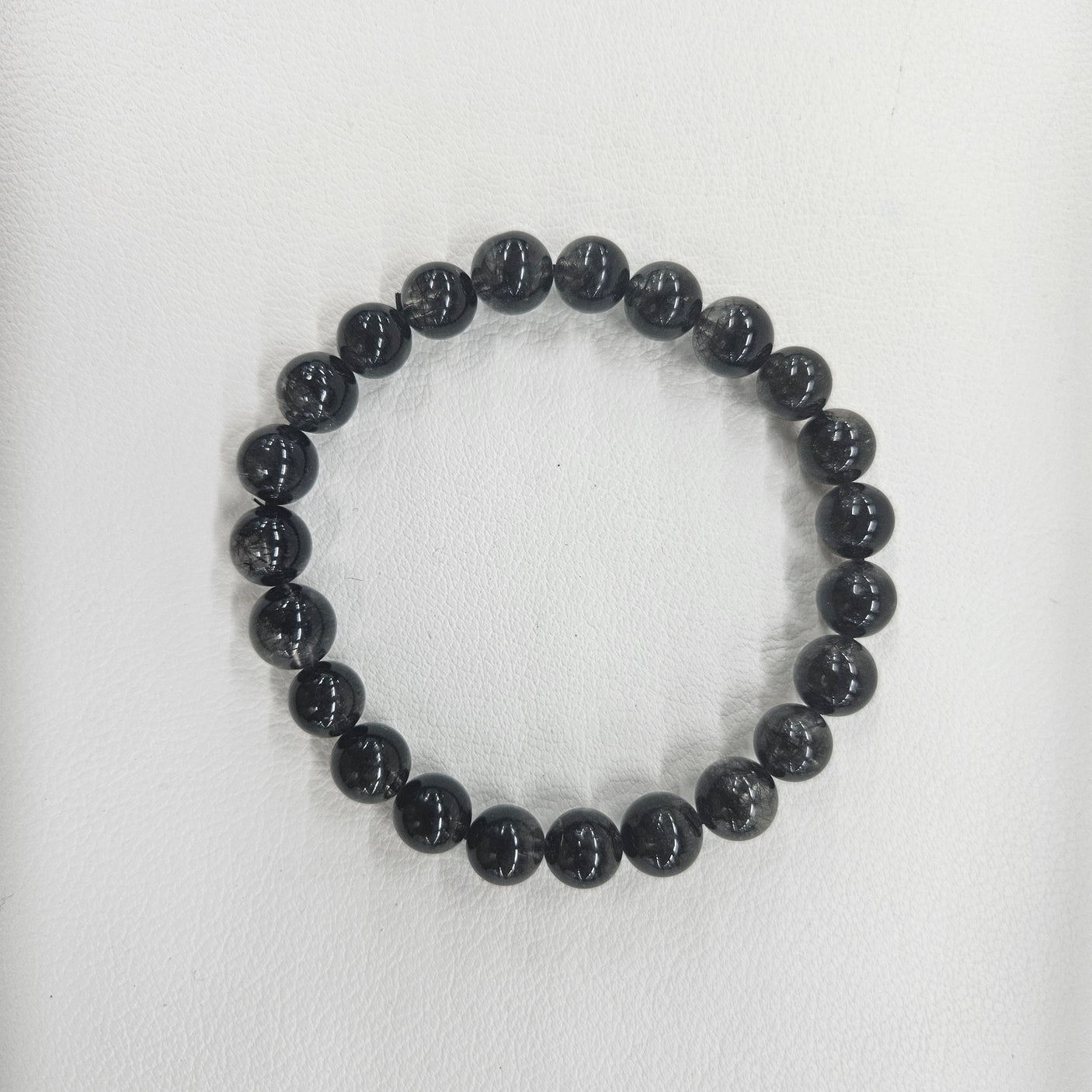 【高品質】ブラックルチルクォーツ 8mm ブレスレット