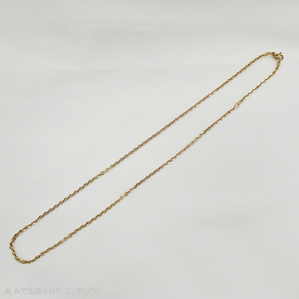 ステンレスチェーン ゴールドカラー 50/55cm(2Way) あずき型カット3mm