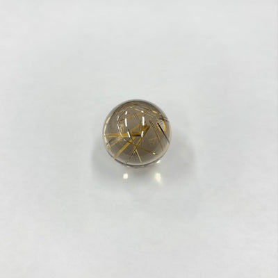 【ヒカルチル】ゴールドルチルスフィア 31mm(※ガラス台座付)