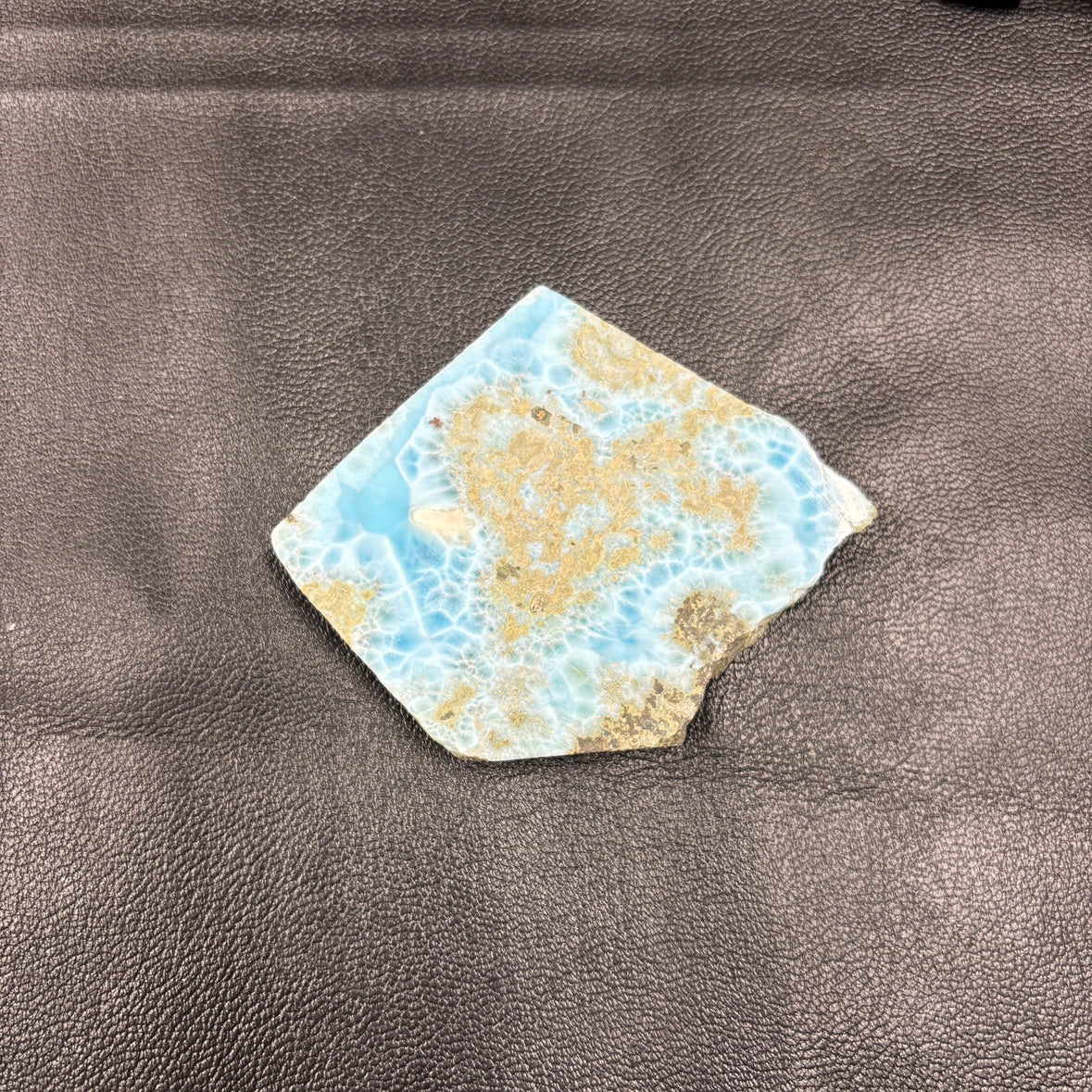 ラリマープレート原石(約94g)約6.5×8.5cm