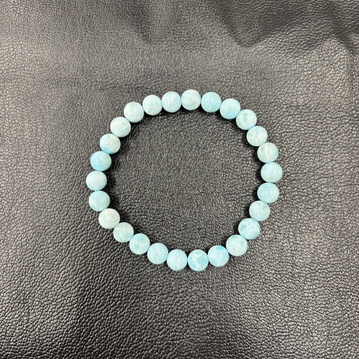 ラリマーブレスレット 約7mm 内径約15.5cm