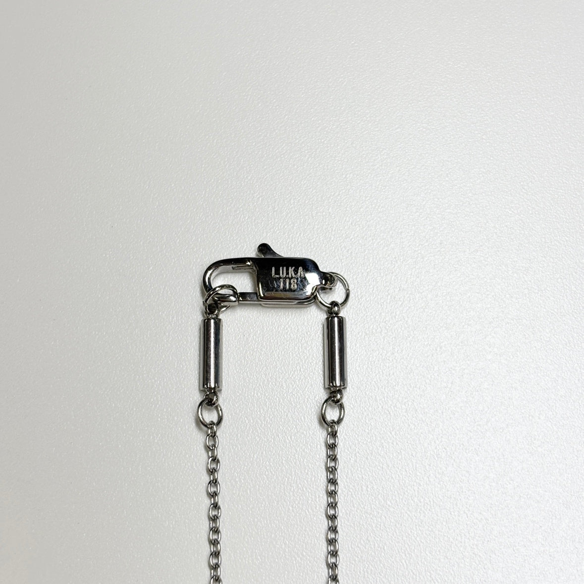 【単品売り】L.U.K.A118磁気サージカルペンダントチョーカー:アズキチェーン約1.5×1mm(約45㎝)【※注意事項あり】