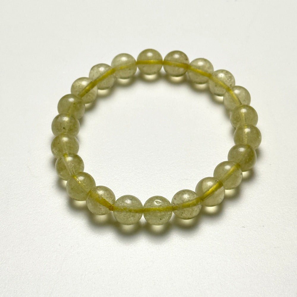 【希少インパクトガラス】リビアングラス ブレスレット 8mm 内径15.5cm