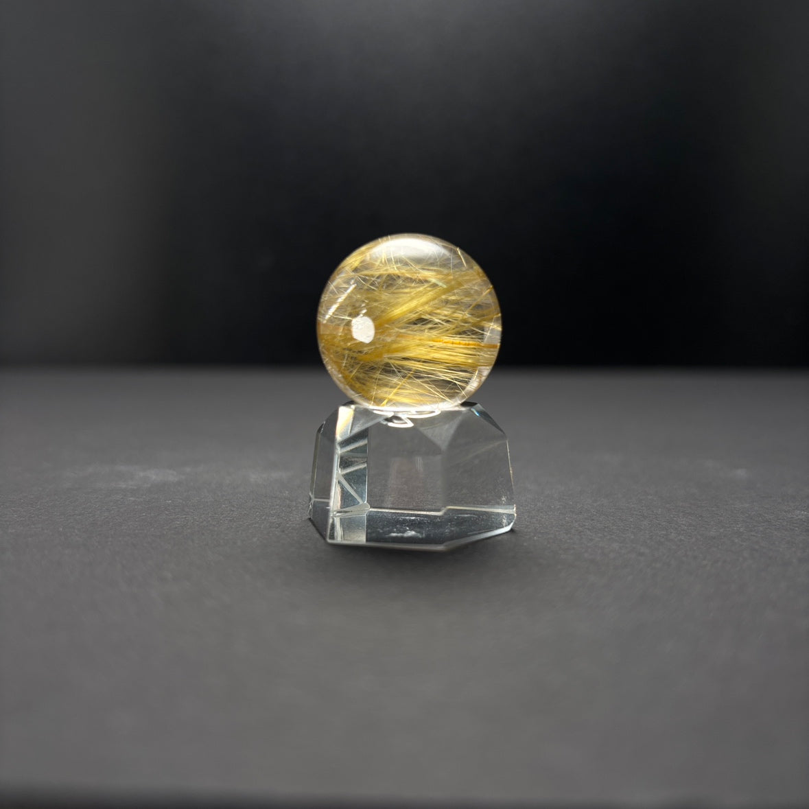 【高品質】ルチルスフィア 24mm(台座付き)