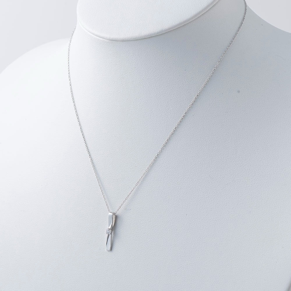 【Twinkle Dream Star premium】シルバー925ねじれプレートネックレス