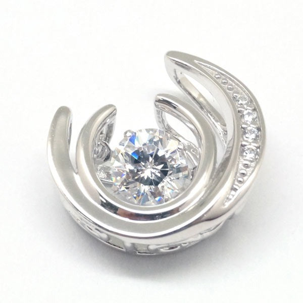 【Twinkle Dream Star premium】ムーン型シルバーネックレス トップ単品