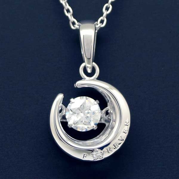 【Twinkle Dream Star premium】ムーンデザイン ダンシングストーンネックレス