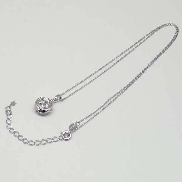 【Twinkle Dream Star premium】ムーンデザイン ダンシングストーンネックレス