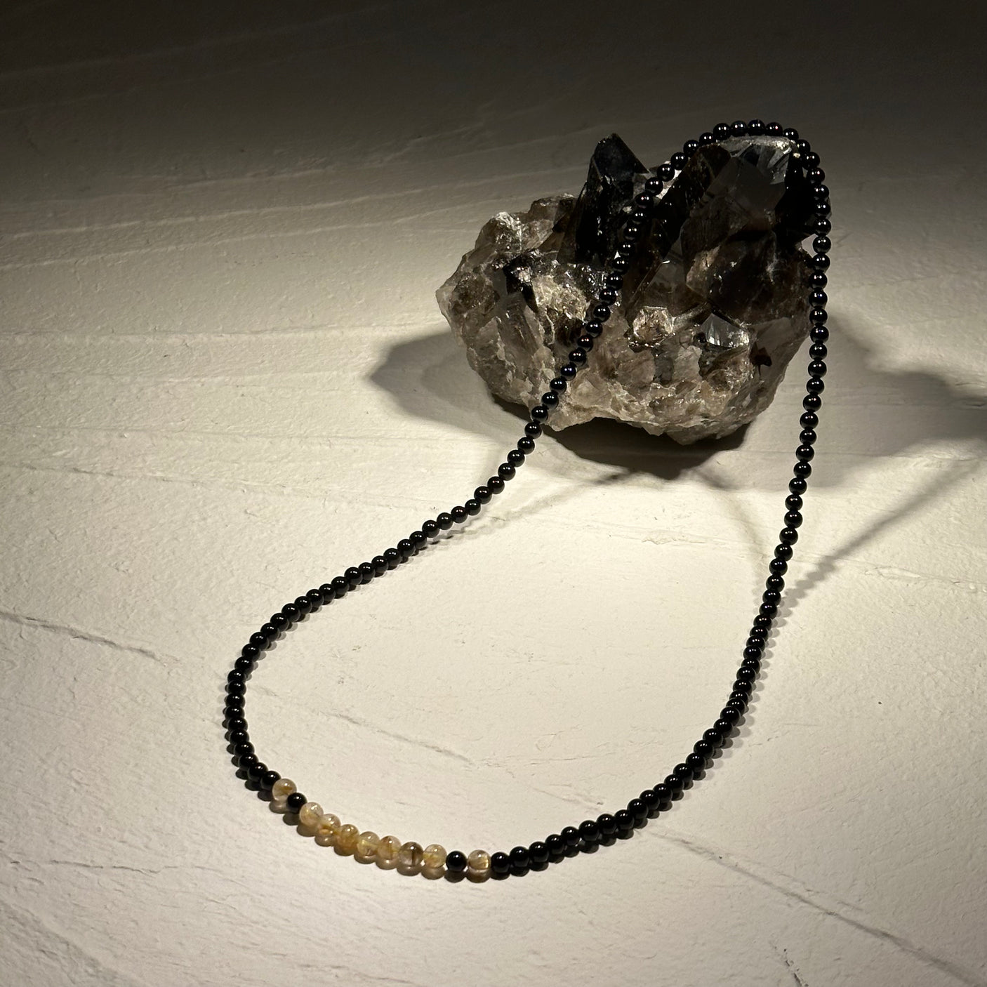 【ヒカル社長】ルチルオニキス2Wayネックレス 4mm 内径(長さ)52cm