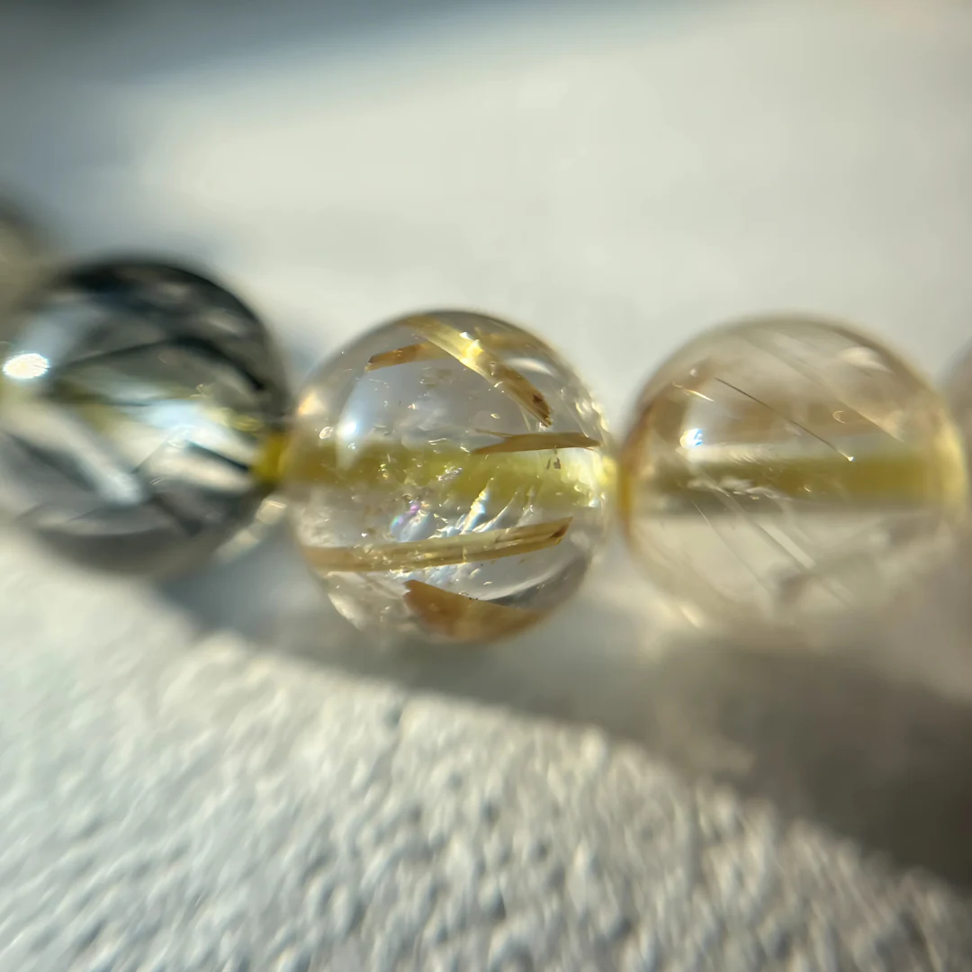 【オリパの虎10,000円OFFクーポン対象】【ヒカルモデル】ゴールドルチル×ブラックルチル (ゴールド約7.5mm、ブラック約7.5~8.0mm)ブレスレット