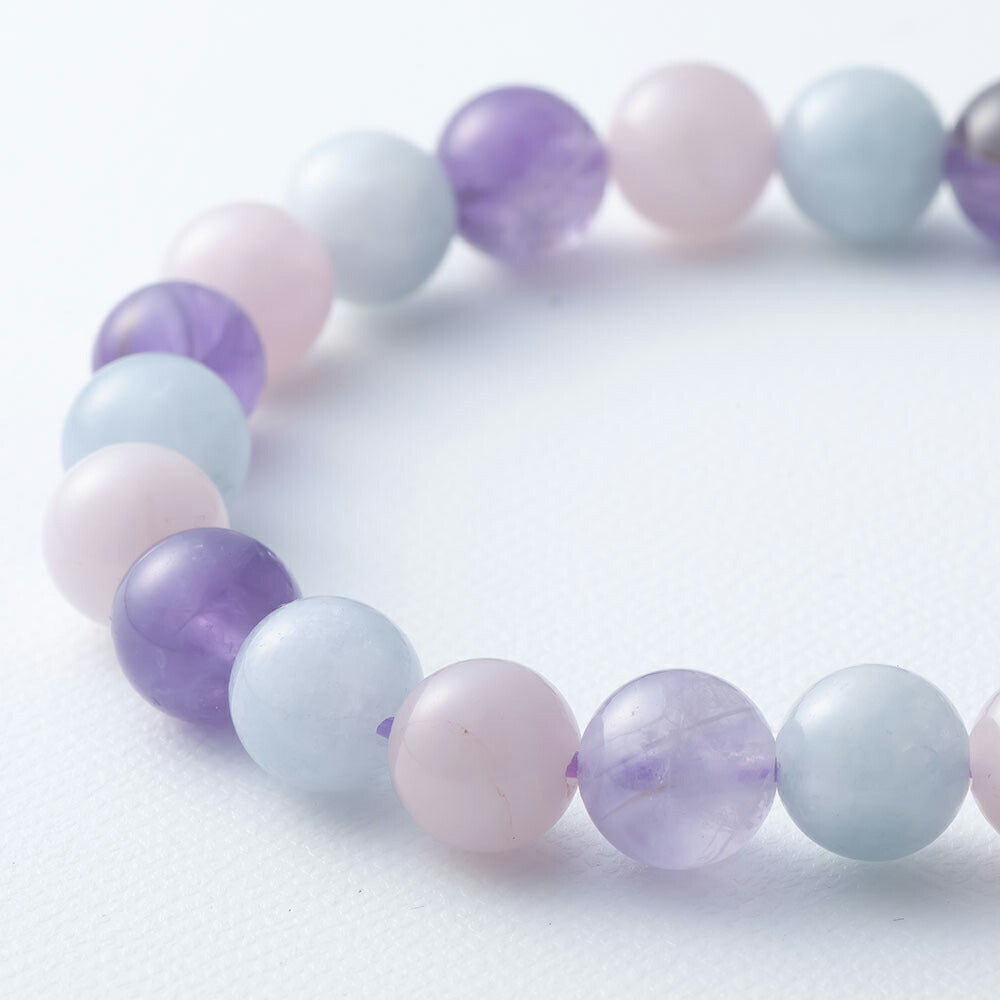 【お買い得!】スリーストーンブレスレット 約8mm