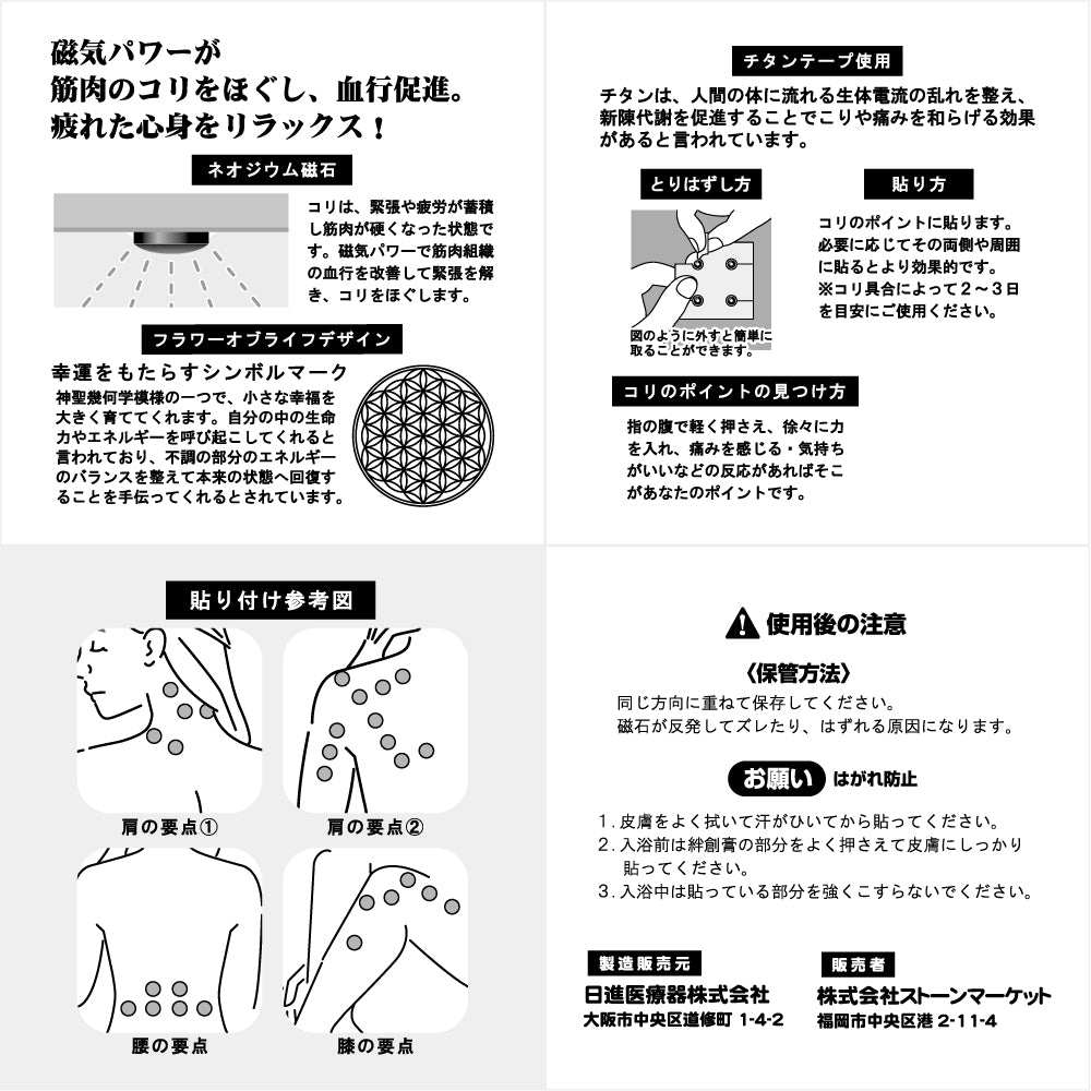 【MINERA PATCH LUKAマグネクリスタル 管理医療機器】ミネラパッチ(ドーナツクリスタルフラワー)