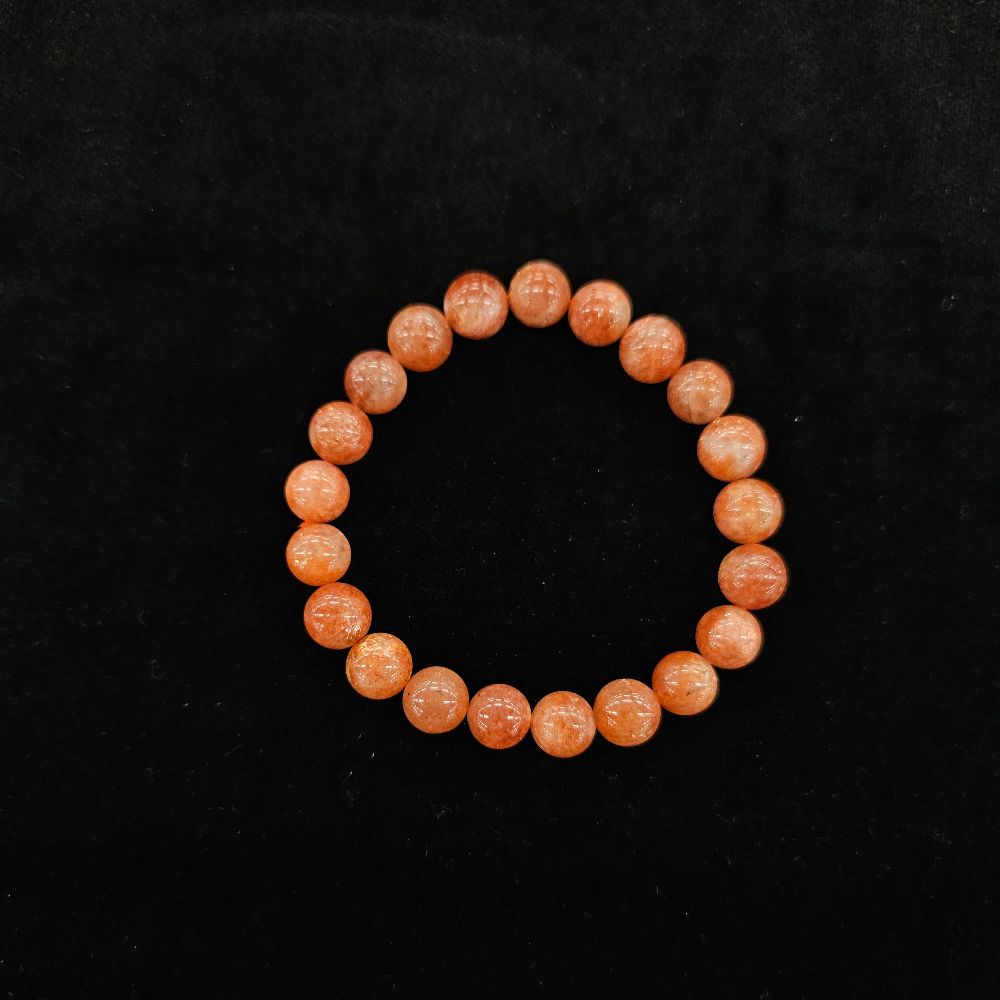 サンストーン ブレスレット 内径約16cm ルース約9mm