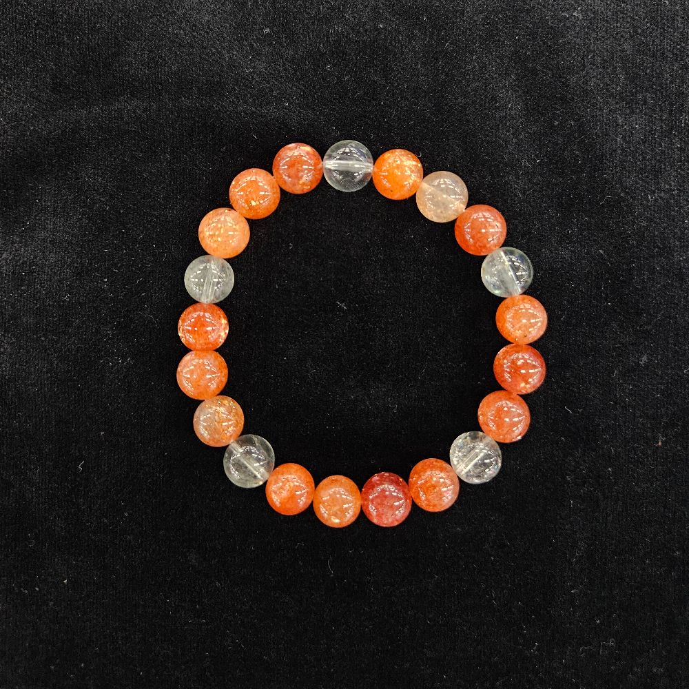 アルーシャサンストーン ブレスレット 内径約16cm ルース約9mm