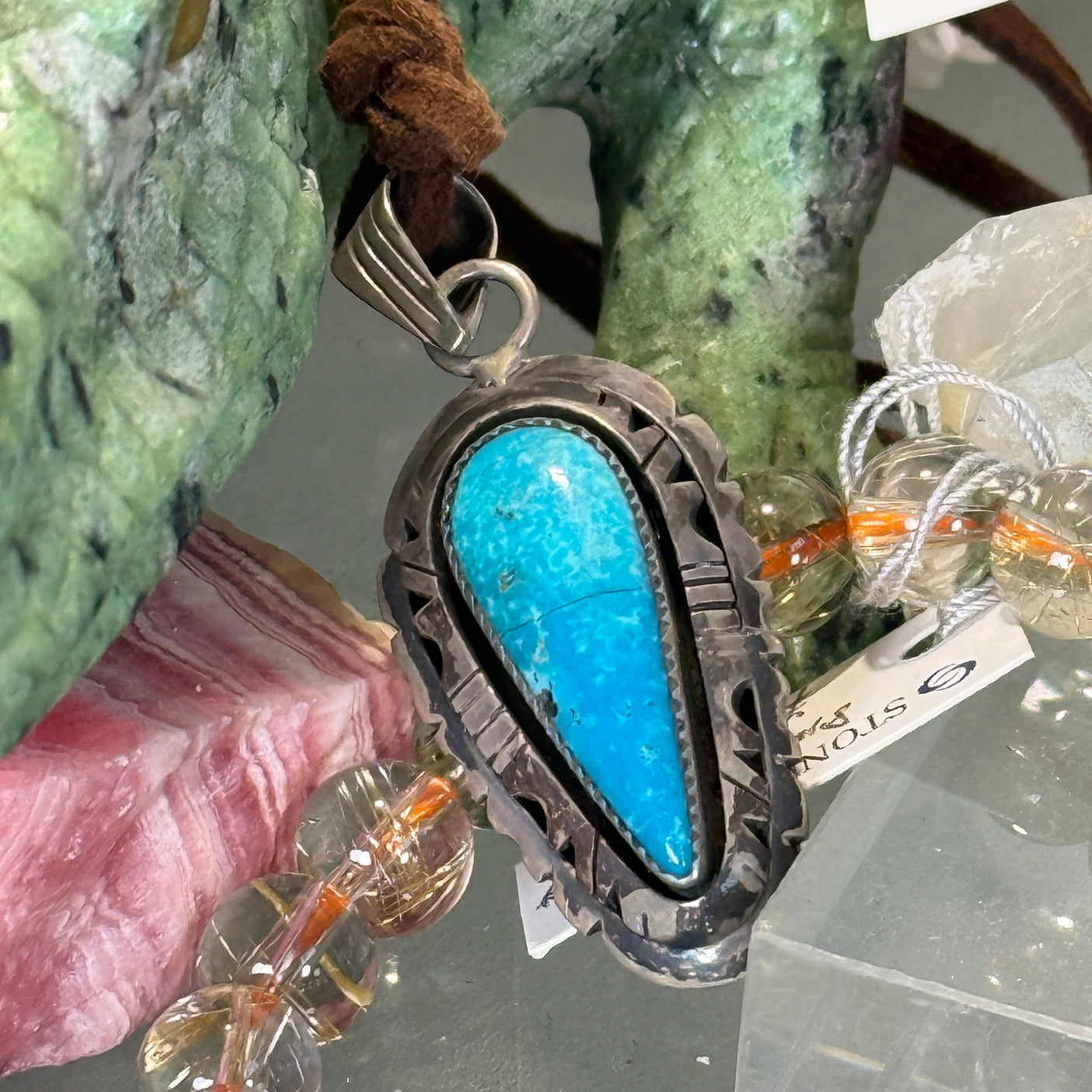 COBUターコイズペンダントトップ(オールドストック) 約26mm 【1点限り】【中村会長ショーケースコレクション】