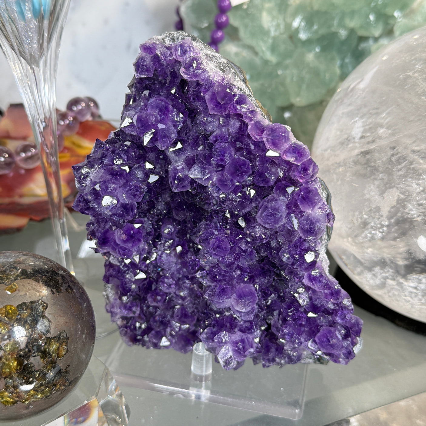 アメジストカペーラ 約135x89mm/830g 【1点限り】【中村会長ショーケースコレクション】