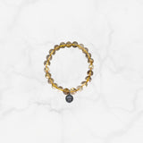 【単品売り】L.U.K.A118磁気アームレット：ルチルクォーツ約8mm【※注意事項あり】