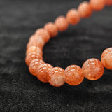 【お買い得】サンストーン ブレスレット 内径約16cm ルース約7mm