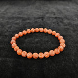 【お買い得】サンストーン ブレスレット 内径約16cm ルース約7mm