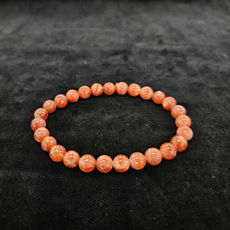 【お買い得】サンストーン ブレスレット 内径約16cm ルース約7mm