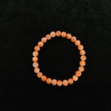 【お買い得】サンストーン ブレスレット 内径約16cm ルース約7mm