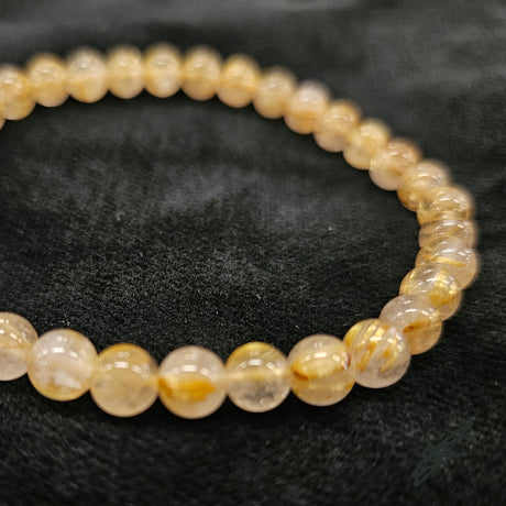 【ヒカルチル】【高品質】【開運】ルチルクォーツ 5mm～6mm ブレスレット