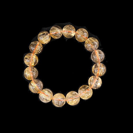 【高品質】【開運】ハイクオリティ ルチルクォーツ 13mm ブレスレット