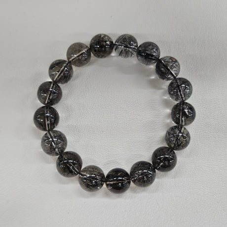 【高品質】ブラックルチルクォーツ ブレスレット 12mm