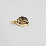 キャッツアイタイチンルチルペンダントトップ 約15x13mm 【会長秘蔵コレクション】＜0026＞