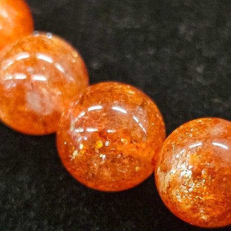ハイグレードサンストーンブレスレット  約7.5-8mm 【会長秘蔵コレクション】＜0038＞