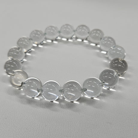 貫通穴なし水晶ブレスレット 約12mm 【会長秘蔵コレクション】＜0065＞