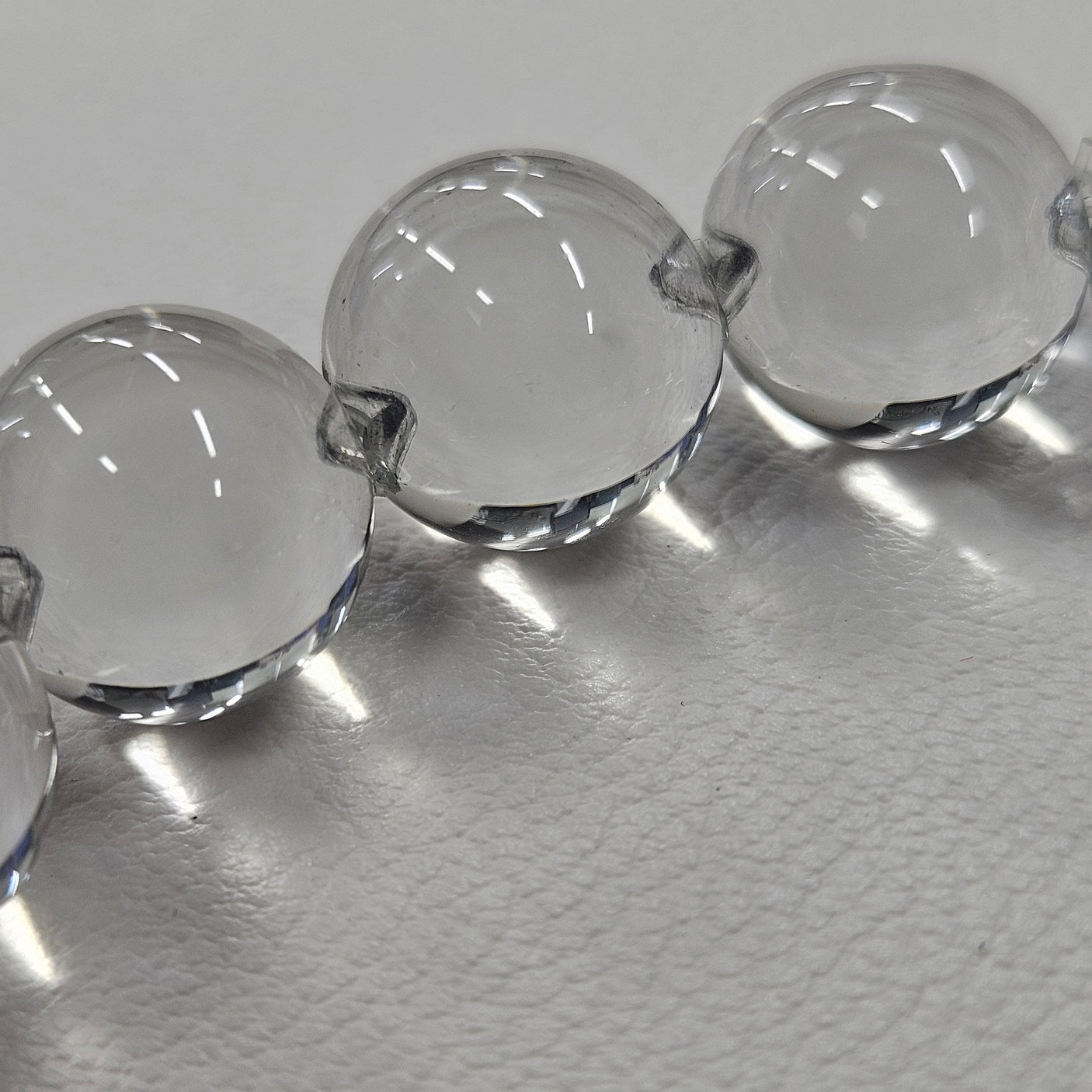 貫通穴なし水晶ブレスレット 約12mm 【会長秘蔵コレクション】＜0065＞