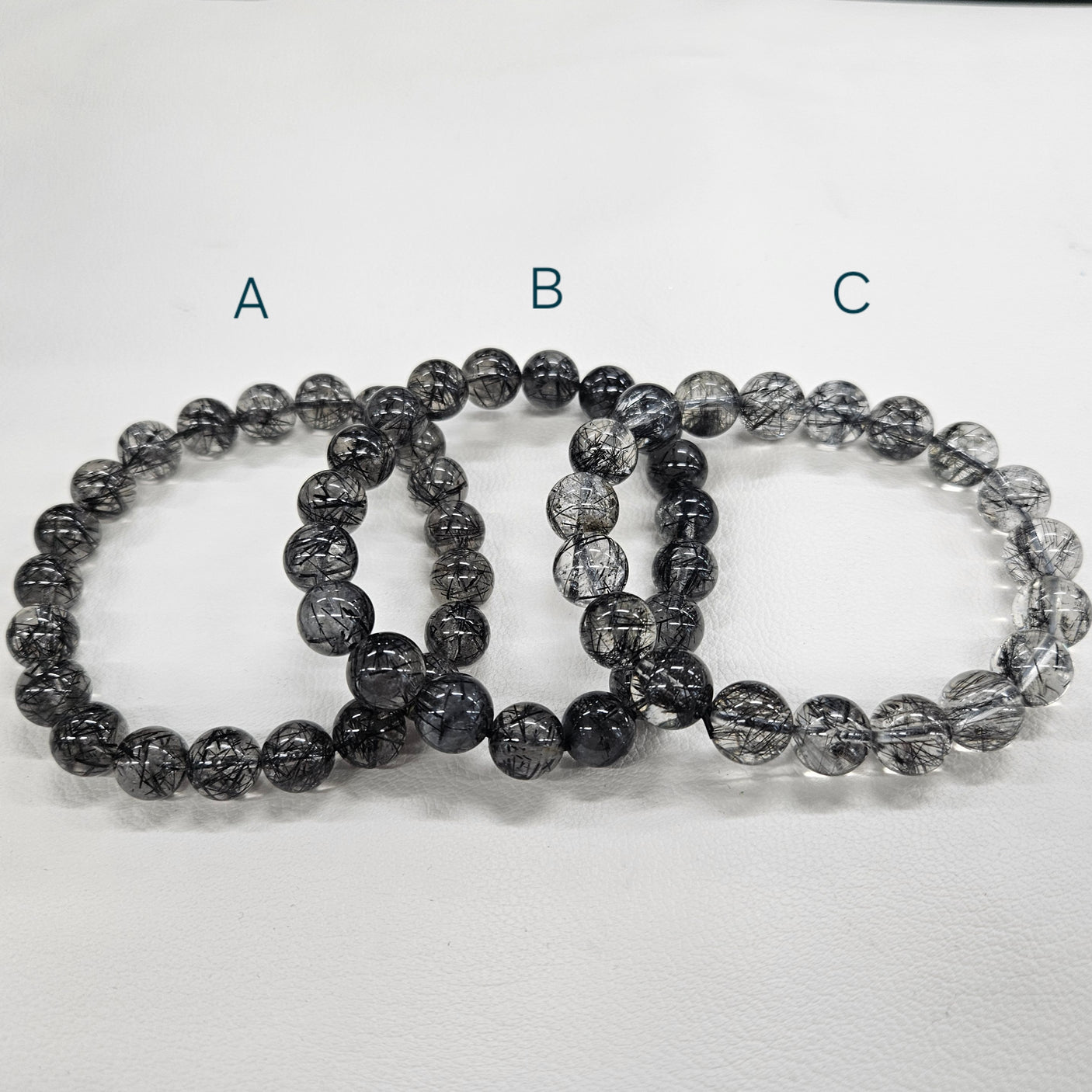 ブラックルチルブレスレット 内径約16-17cm ルース約9.6-11mm 【会長秘蔵コレクション】＜0041＞
