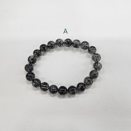 ブラックルチルブレスレット 内径約16-17cm ルース約9.6-11mm 【会長秘蔵コレクション】＜0041＞