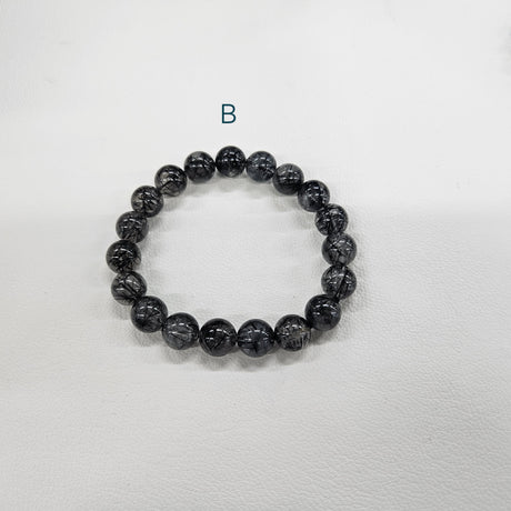 ブラックルチルブレスレット 内径約16-17cm ルース約9.6-11mm 【会長秘蔵コレクション】＜0041＞