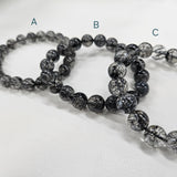 ブラックルチルブレスレット 内径約16-17cm ルース約9.6-11mm 【会長秘蔵コレクション】＜0041＞
