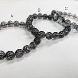 ブラックルチルブレスレット 内径約16-17cm ルース約9.6-11mm 【会長秘蔵コレクション】＜0041＞