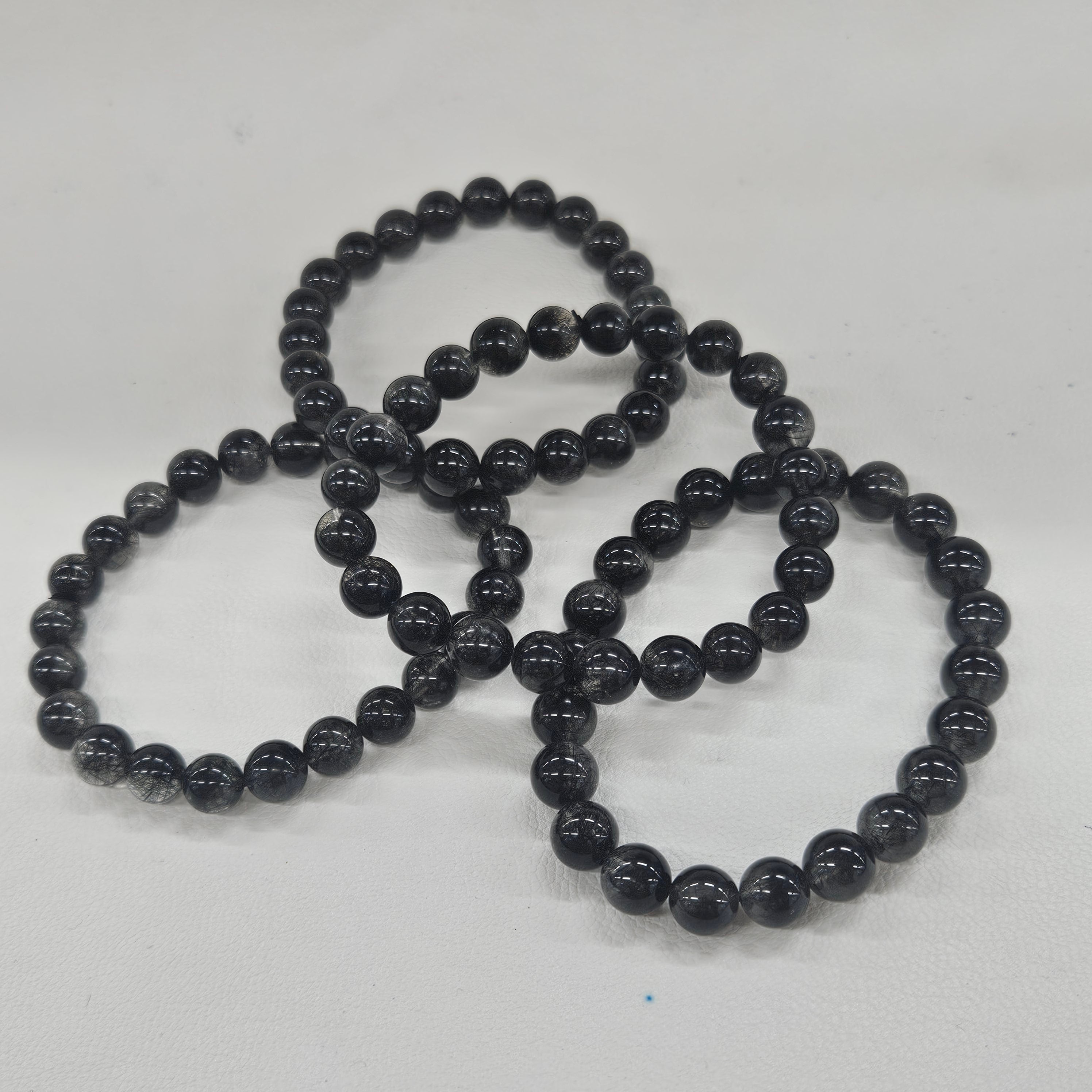 ブラックルチルクォーツ - ブレスレット10mm - 天然石 - 金運