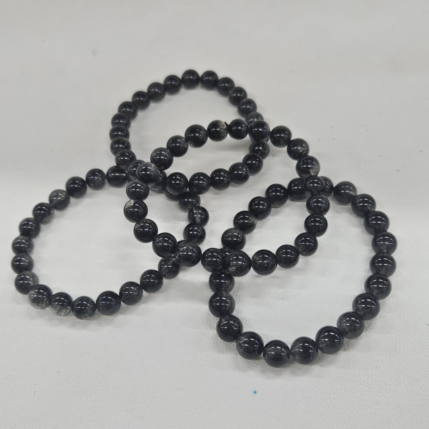 【高品質】ブラックルチルクォーツ 8mm ブレスレット