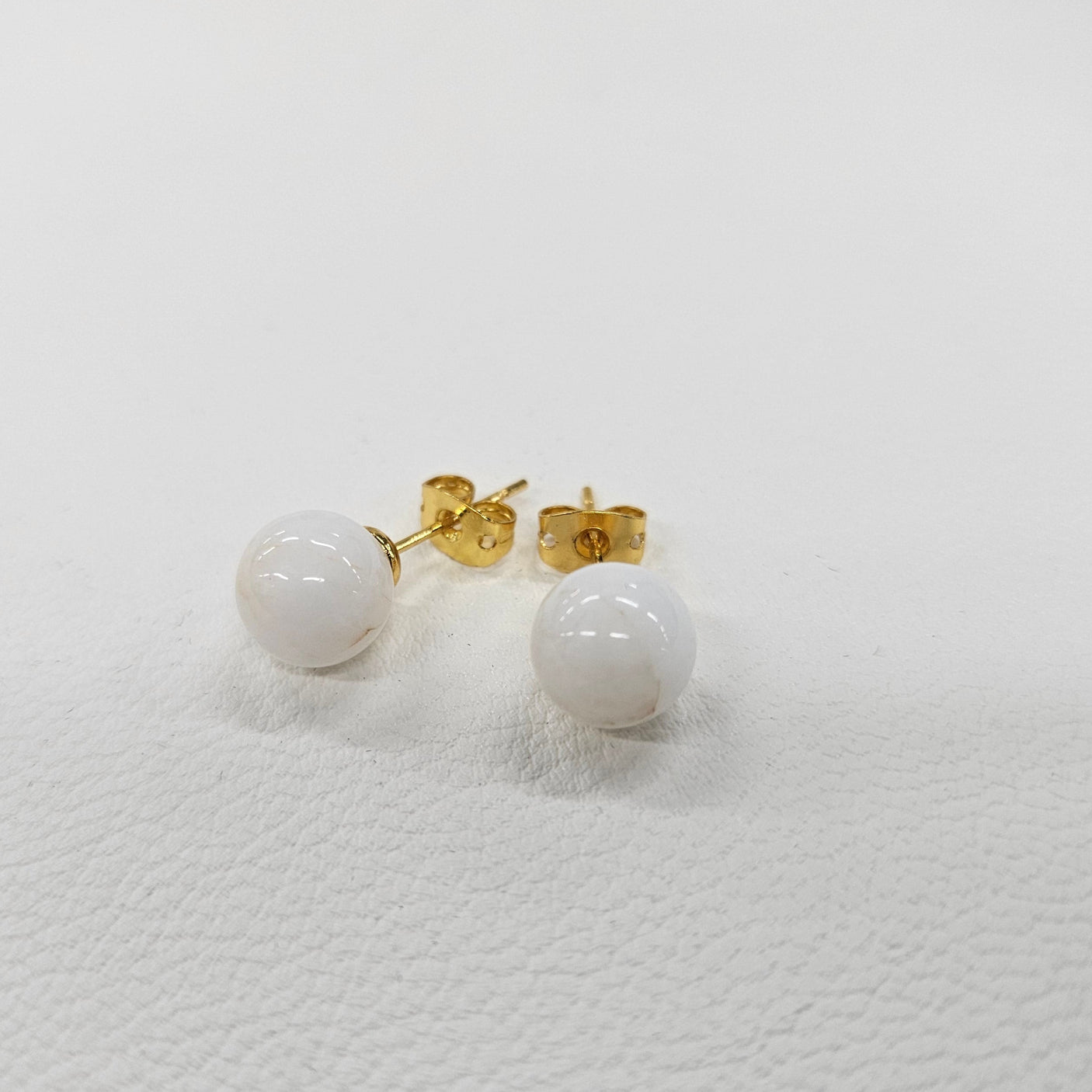 おいせ石丸玉ピアス【6mm】【8mm】