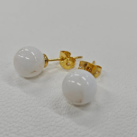 おいせ石丸玉ピアス【6mm】【8mm】