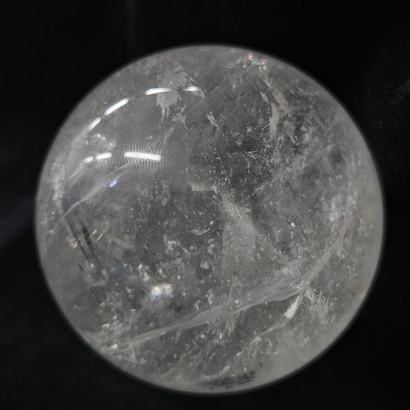 水晶 スフィア 約66mm 約410g