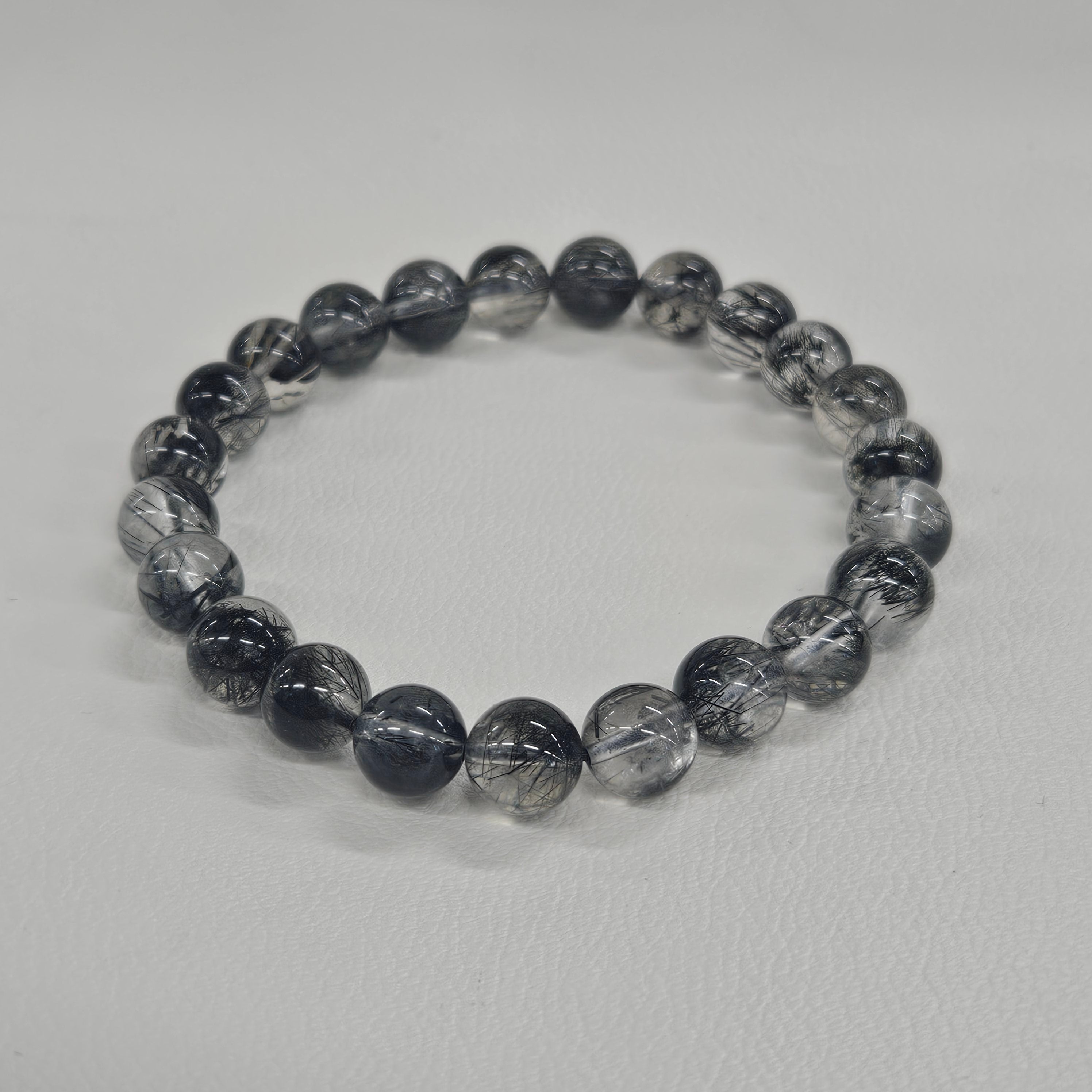 高グレード】ブラックルチルクォーツ ブレスレット8.5-9mm
