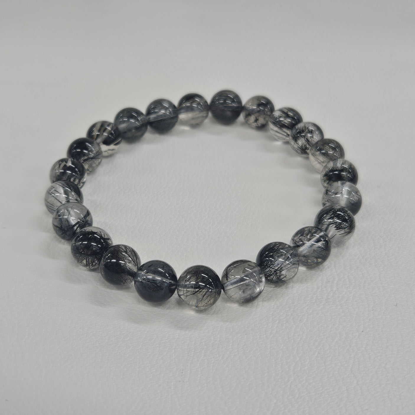 【高グレード】ブラックルチルクォーツ ブレスレット8.5-9mm